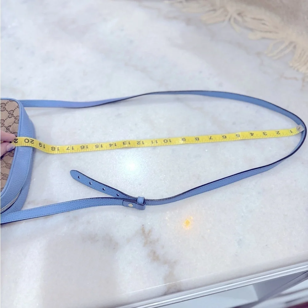 Gucci Bree Disco Crossbody Bag GG Canvas with Leather Mini